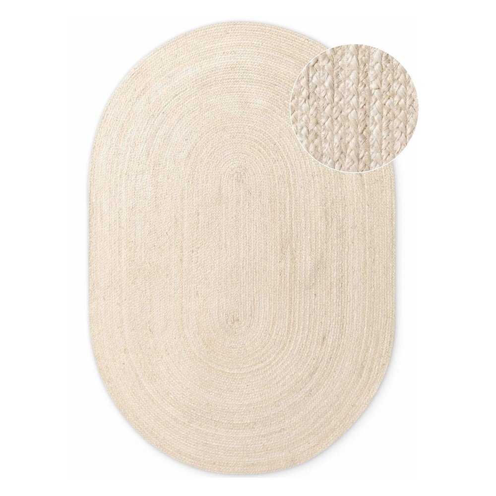 Dywan z juty dwustronny/tkany ręcznie w jasnym naturalnym kolorze 160x230 cm Braided – Hanse Home