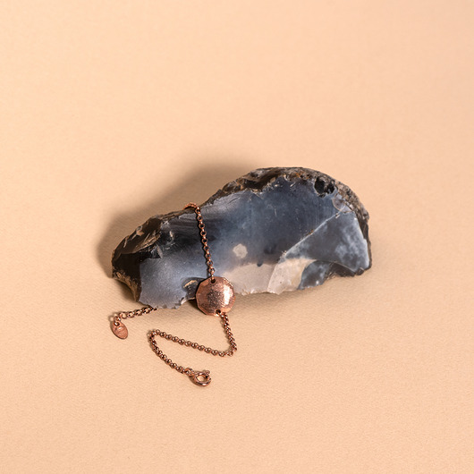 Bransoletka srebrna Medalion złocona na różowo