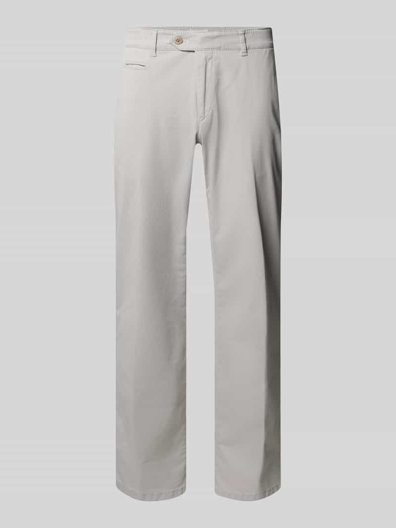 Spodnie materiałowe o kroju straight fit z dodatkiem lyocellu model ‘Everest’