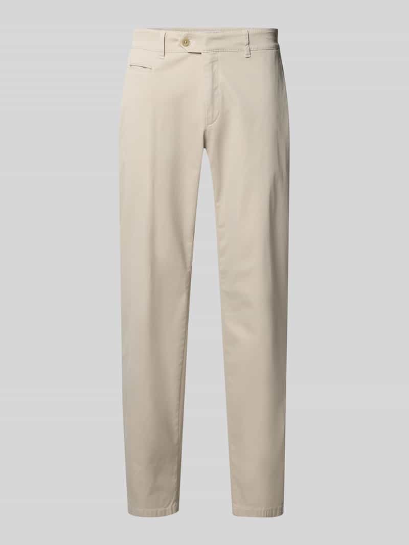 Spodnie materiałowe o kroju straight fit z dodatkiem lyocellu model ‘Everest’