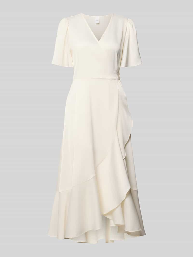 Sukienka midi o kroju regular fit w kopertowym stylu model ‘Thea’