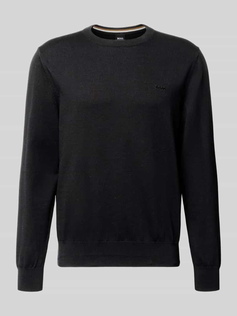 Sweter z dzianiny o kroju regular fit z czystej bawełny model ‘UPCAS’