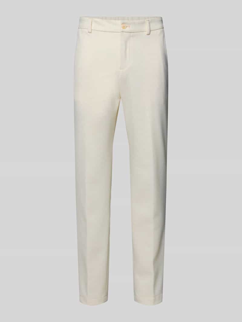 Spodnie do garnituru o kroju slim fit z dodatkiem wiskozy model ‘P-GENIUS-JCWWGPK261F’