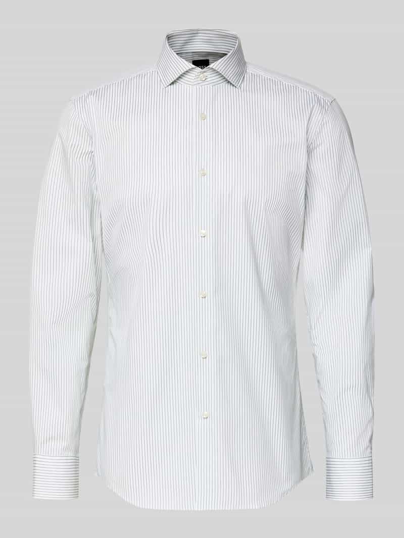 Koszula biznesowa o kroju slim fit z mieszanki bawełny model ‘HANK’