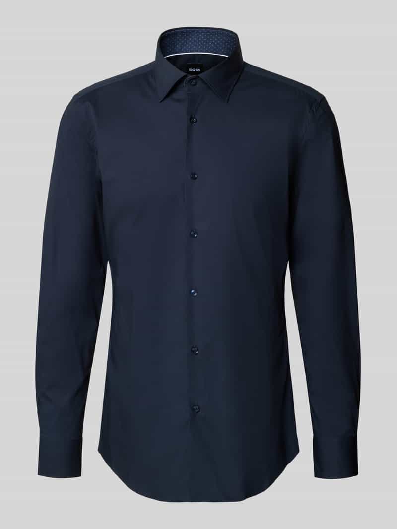 Koszula biznesowa o kroju slim fit z mieszanki bawełny model ‘H-HANK’