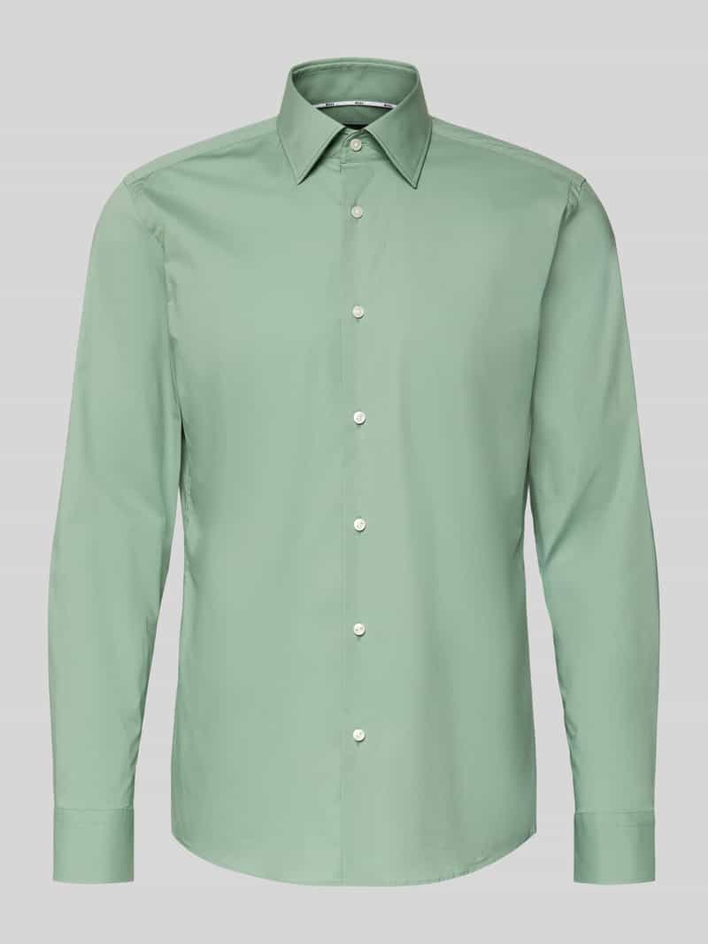 Koszula biznesowa o kroju slim fit z mieszanki bawełny model ‘H-HANK-KENT’