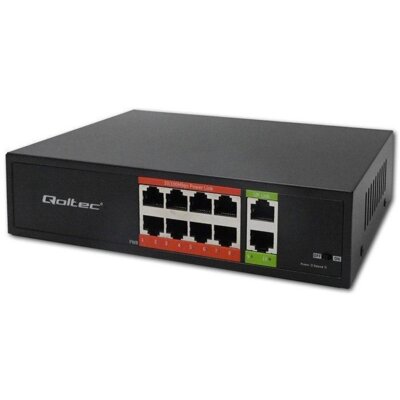 Switch QOLTEC 52290 Fast Ethernet, 10 portów, Funkcja PoE