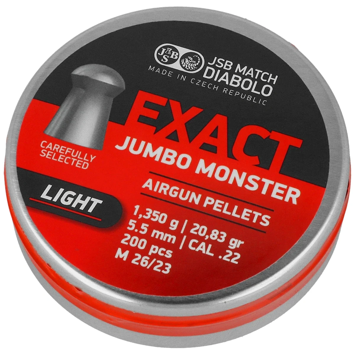 Śrut JSB Diabolo Exact Jumbo Monster Light 5.52 mm, 200 szt. (546088-200)