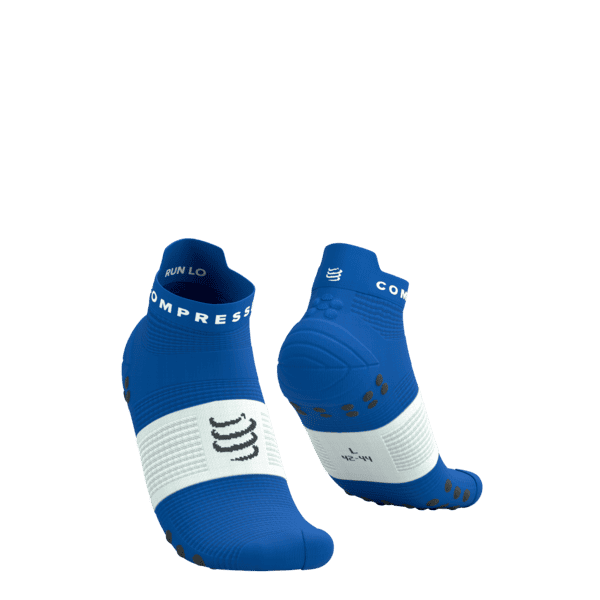 COMPRESSPORT Skarpetki do biegania krótkie PRORACING SOCKS V4 RUN LOW princess blue/white