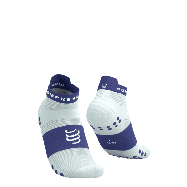 COMPRESSPORT Skarpetki do biegania krótkie PRORACING SOCKS V4 RUN LOW star white/orient blue