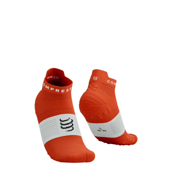 COMPRESSPORT Skarpetki do biegania krótkie PRORACING SOCKS V4 RUN LOW tigerlily/white