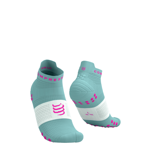 COMPRESSPORT Skarpetki do biegania krótkie PRORACING SOCKS V4 RUN LOW ether/neon pink