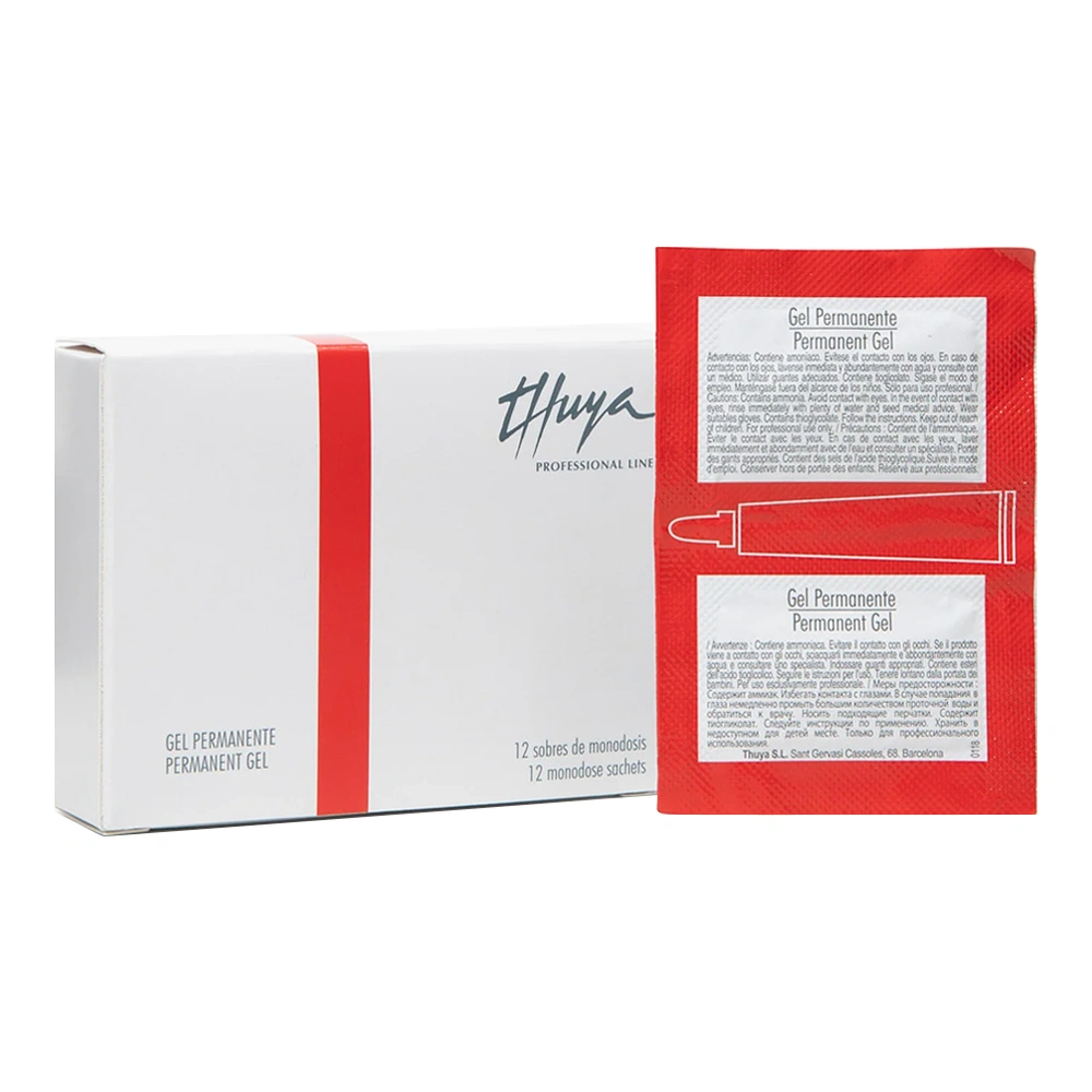 Thuya Permanent Gel żel permanentny w saszetkach do laminacji brwi i rzęs 12 x 1 ml