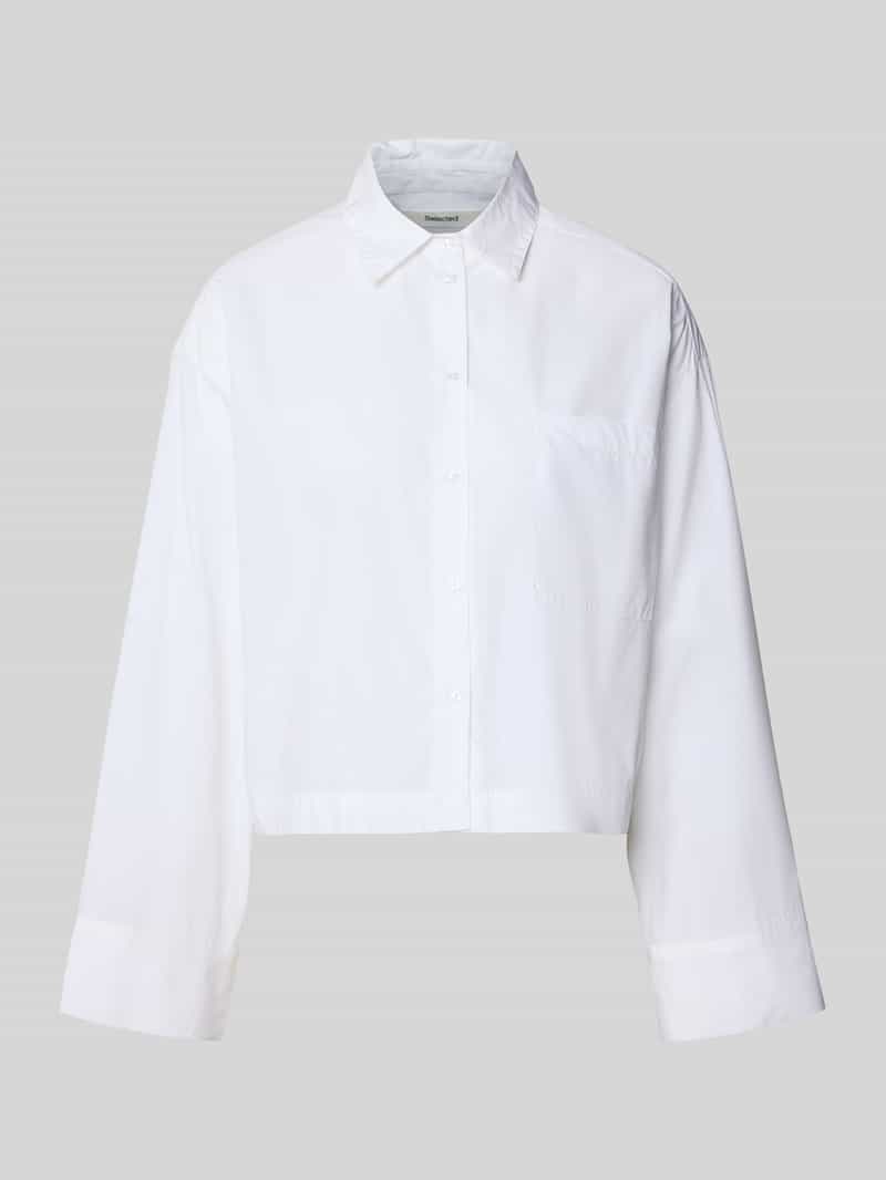 Bluzka koszulowa o kroju oversized z czystej bawełny ekologicznej model ‘Astha’