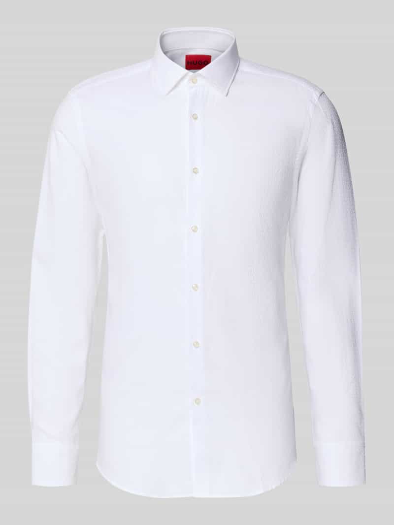 Koszula biznesowa o kroju slim fit z czystej bawełny model ‘KENNO’