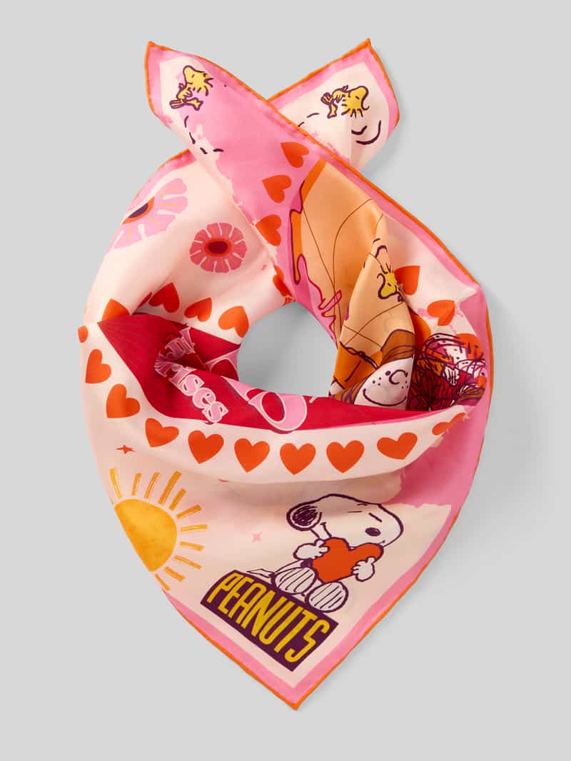 Szal jedwabny z czystego jedwabiu z nadrukiem z motywem model ‘Nicki’