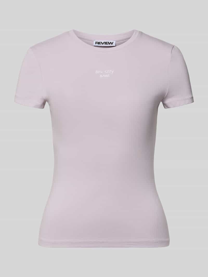 T-shirt o kroju slim fit z wyhaftowanym logo model ‘Downtown’