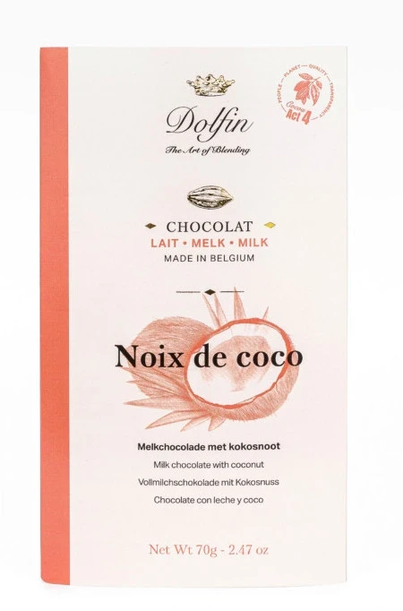 Czekolada Dolfin Kokosowa Mleczna 70g