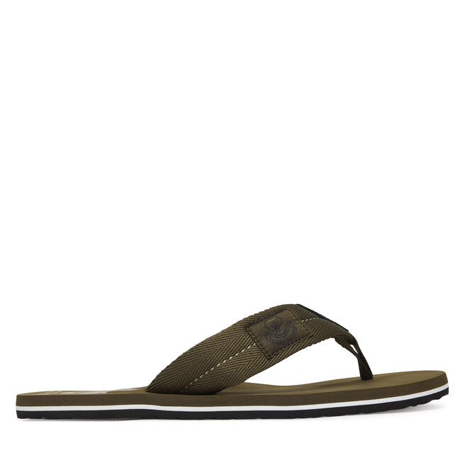 Japonki Tommy Hilfiger Patch Hilfiger Beach Sandal FM0FM05804 Zielony