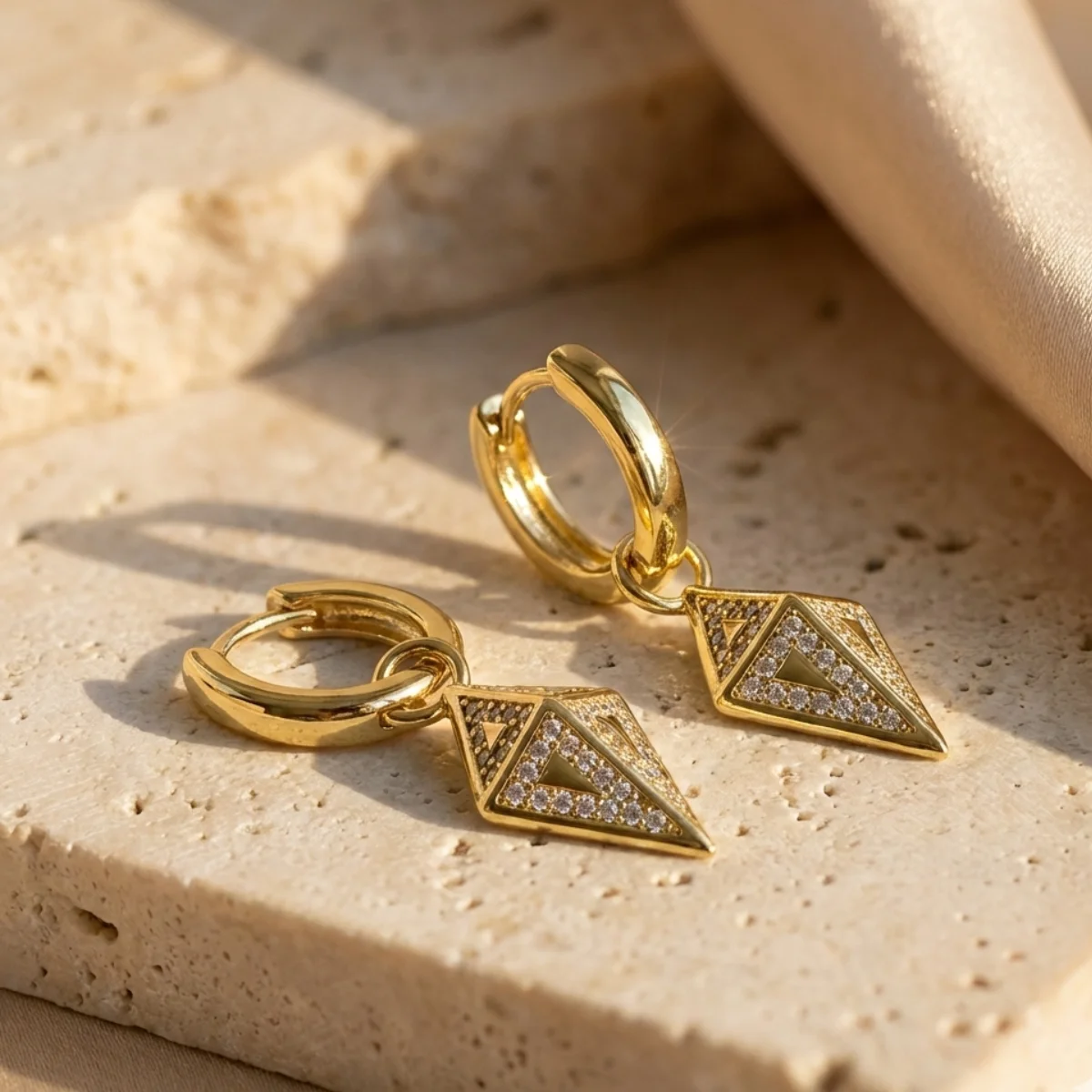 Kolczyki GEOMETRIC PRISM - 2in1