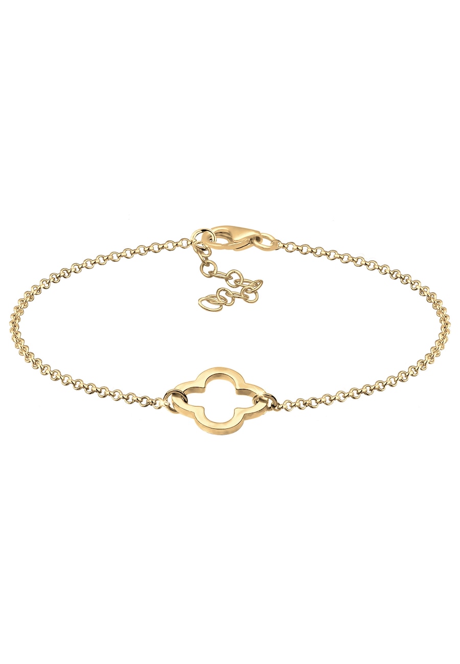 Elli Damska Koniczyna Cut-Out Symbol w srebrze próby 925 Sterling Silver Bransoletki 1 ct Damski