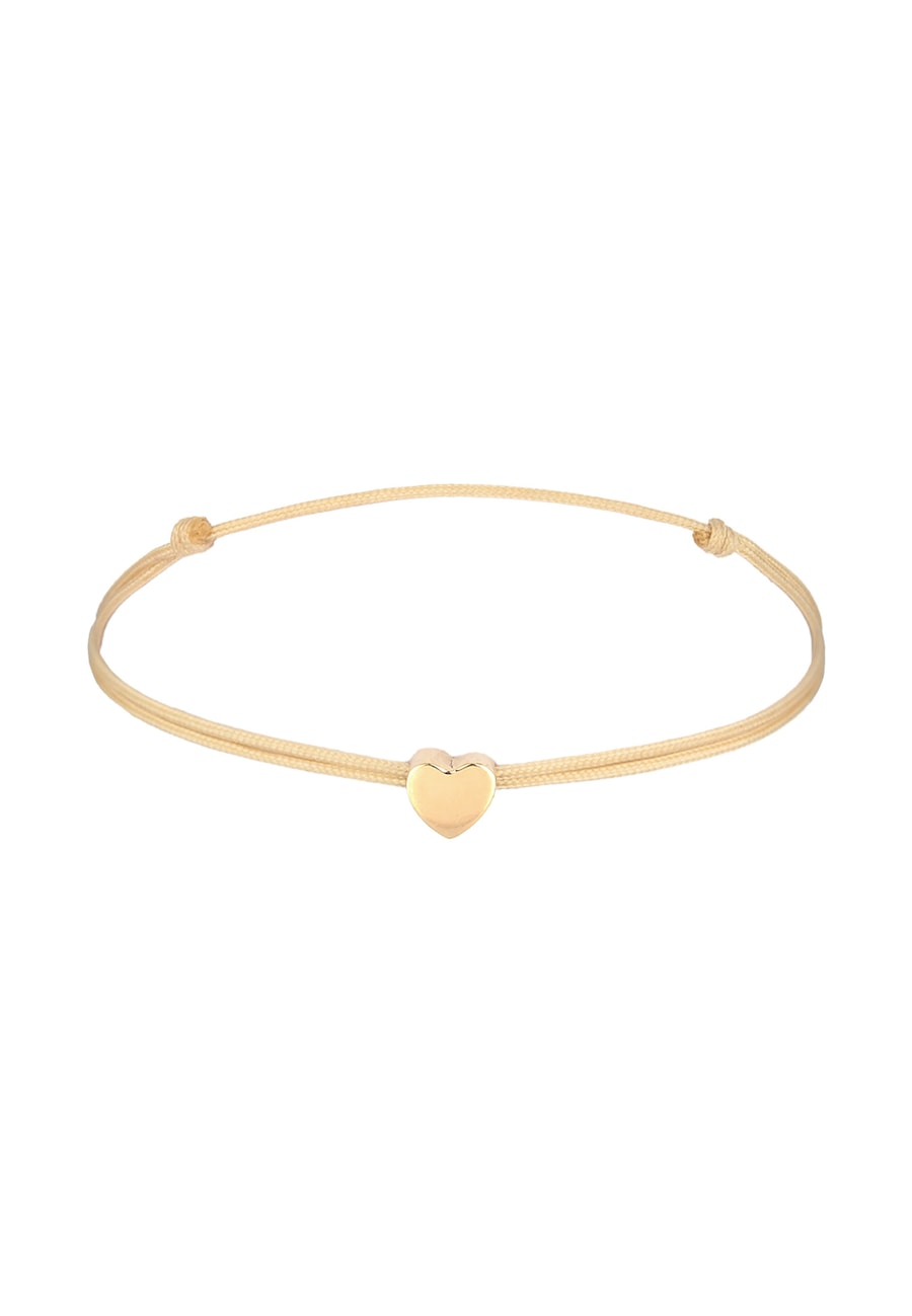 Elli Damski wisior serce Basic z nylonem niebieski w srebrze próby 925 Sterling Silver Bransoletki 1 ct