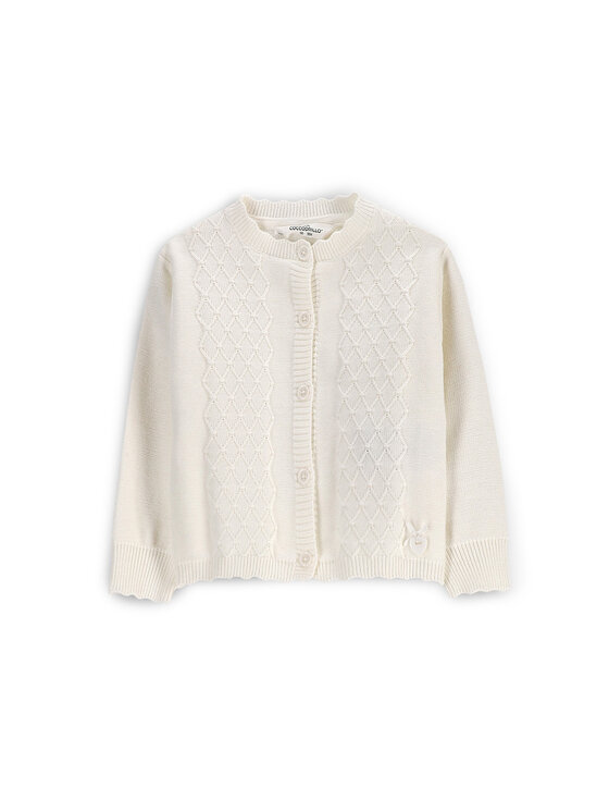 Coccodrillo Kardigan WC5172203EBG Écru Regular Fit