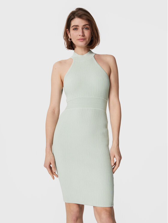 Guess Sukienka dzianinowa Janice W3RK28 Z2YJ2 Zielony Slim Fit