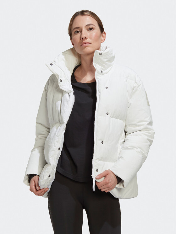 adidas Kurtka puchowa Big Baffle HN9935 Biały Loose Fit