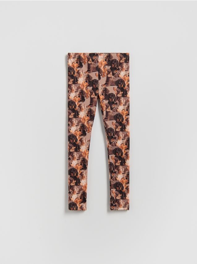 Reserved - Wzorzyste legginsy - ciemnoszary
