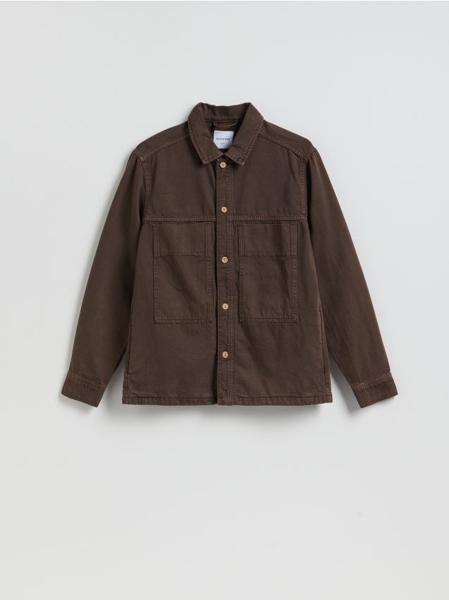 Reserved - Jeansowa koszula comfort fit - dark grey jeans