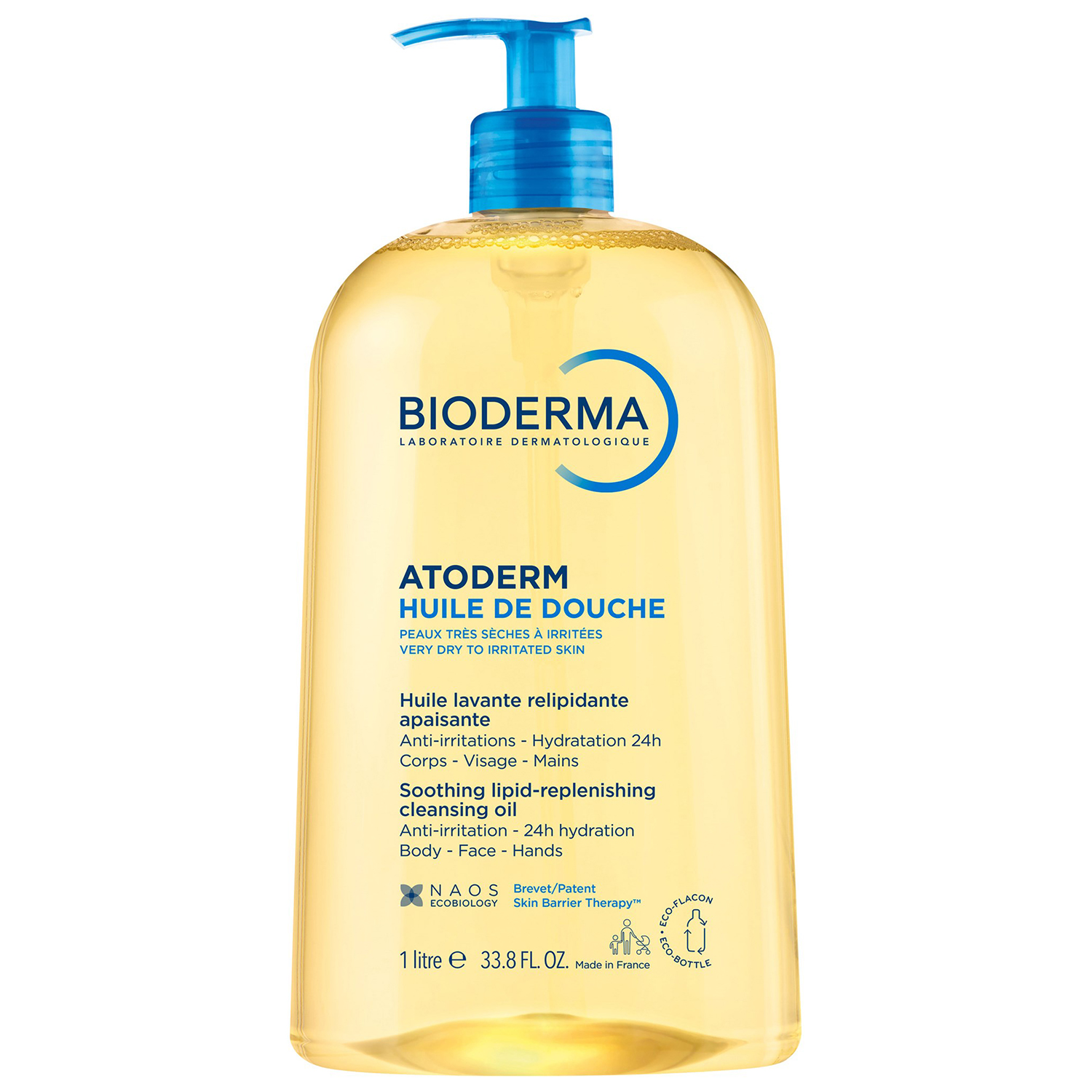 Bioderma Atoderm Huile de Douche, nawilżający olejek do kąpieli i pod prysznic, od 1 dnia życia, 1 l USZKODZONE OPAKOWANIE