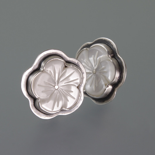 Perło-kwiaty - klipsy