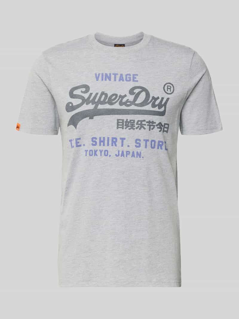 T-shirt o kroju relaxed fit z wyhaftowanym logo model ‘Heritage’
