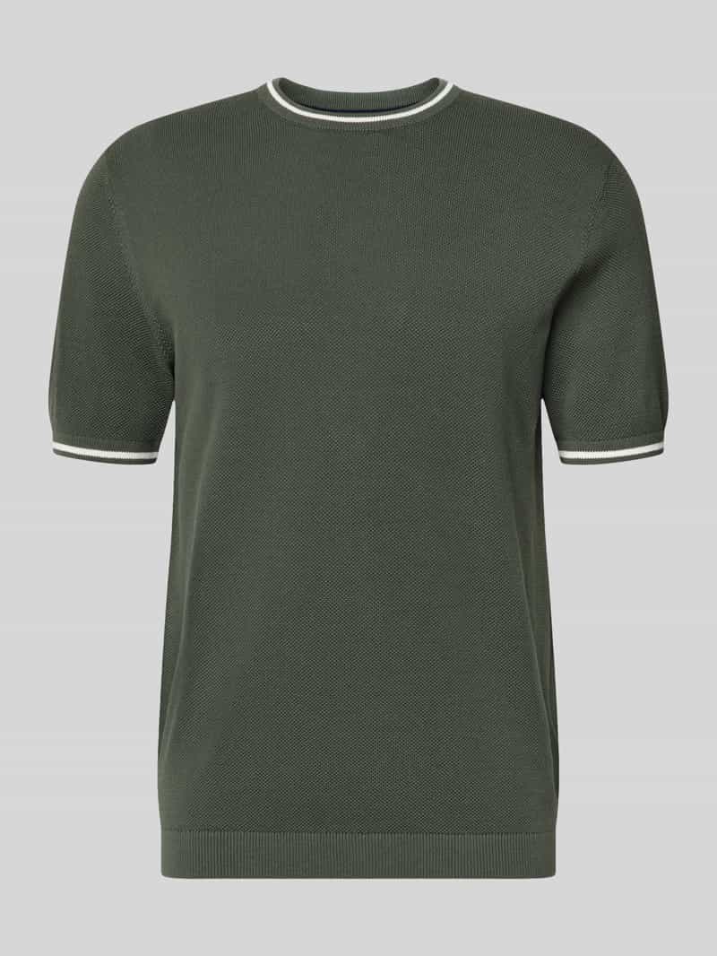 T-shirt o kroju regular fit z efektem dzianiny