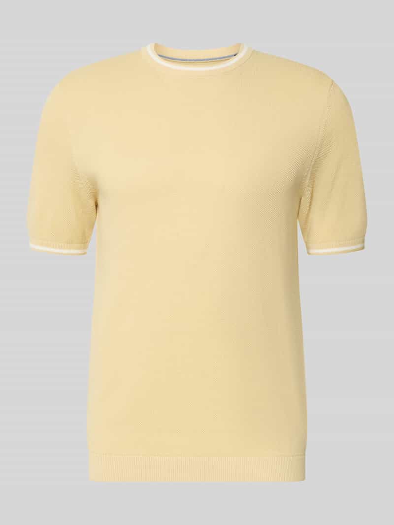 T-shirt o kroju regular fit z efektem dzianiny