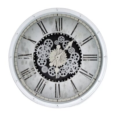 Zegar ścienny EUROFIRANY 86 O 72 x 8 cm Biało-czarny