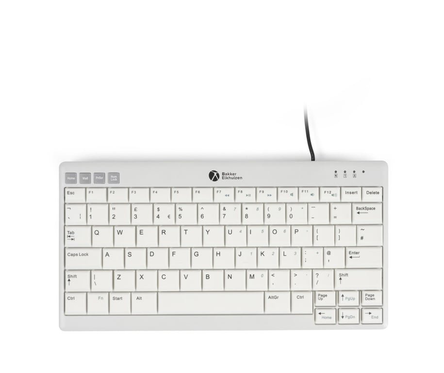 BakkerElkhuizen UltraBoard 950 V2 klawiatura Biuro USB QWERTY British English Ciemny Szary, Jasny Szary BNEU950V2UK