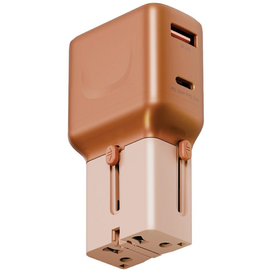 Ładowarka sieciowa Energea TravelGo Adapter 35 USB-A/USB-C 35W pomarańczowy