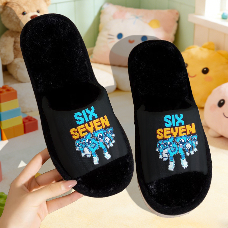 TEMU Unisexowe wsuwane kapcie z nadrukiem kreskówkowego robota 