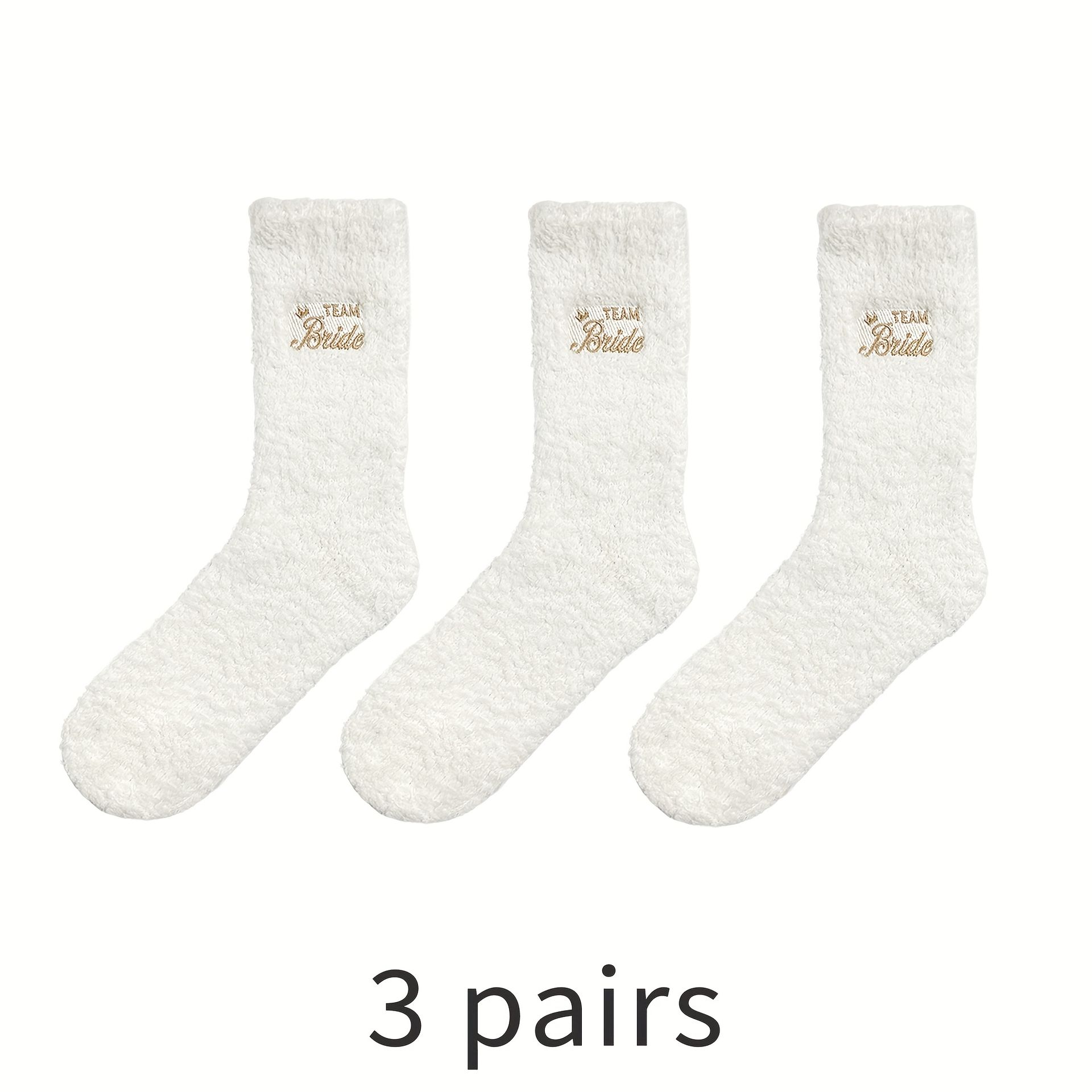 TEMU Pluszowe Skarpetki z Haftem 