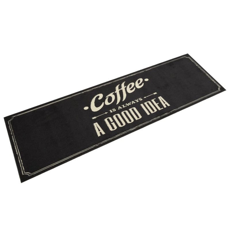 Dywanik kuchenny z napisem Coffee, 45x150 cm, aksamitny vidaXL