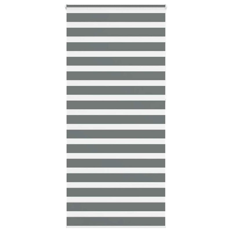 Roleta zebra, ciemnoszara, szerokość tkaniny 90,9 cm, poliester vidaXL
