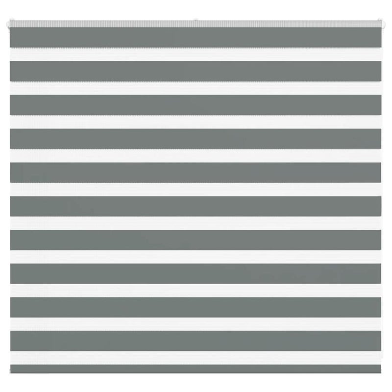 Roleta zebra, ciemnoszara, szerokość tkaniny 155,9cm, poliester vidaXL