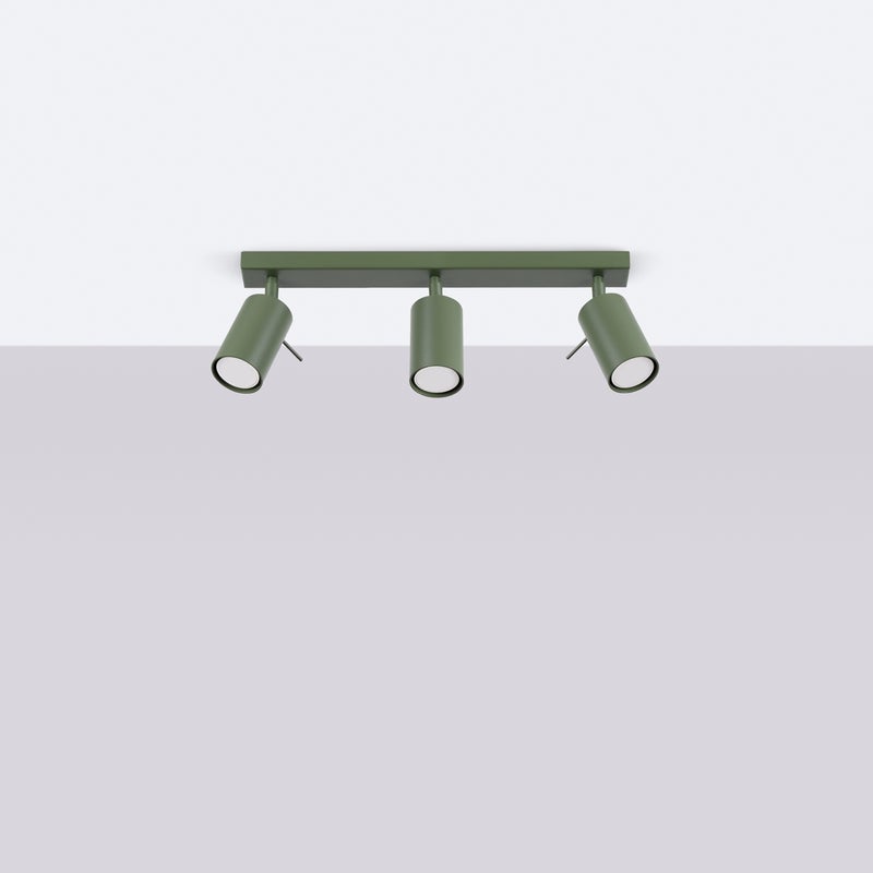 Plafon BRIIX 3L zielony oliwkowy LED 4000K - 45x6x17cm Sollux