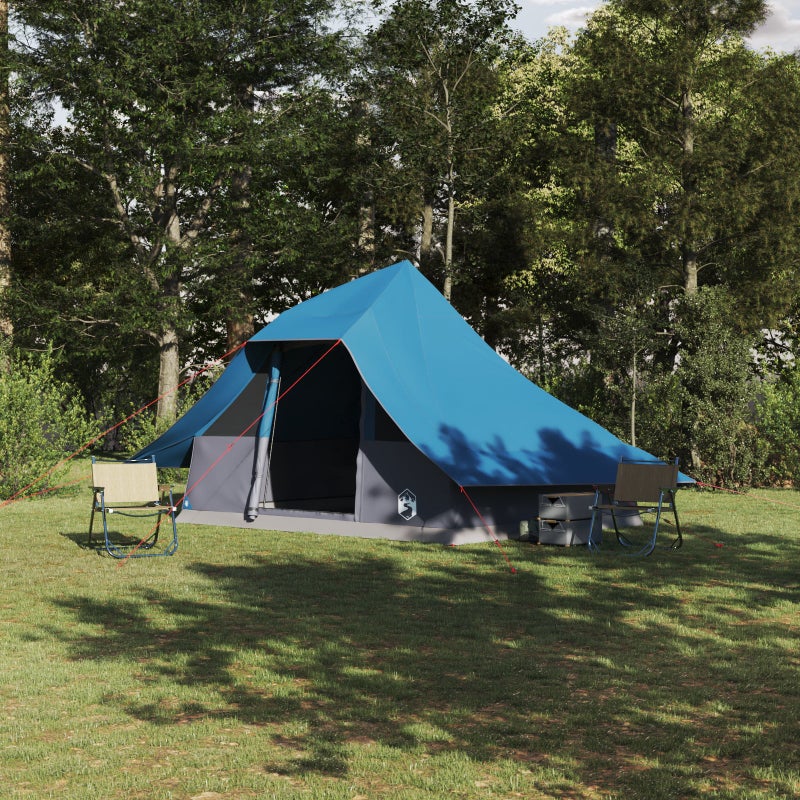 Rodzinny namiot tipi z dachem Niebieski 364 x 281 x 257 cm