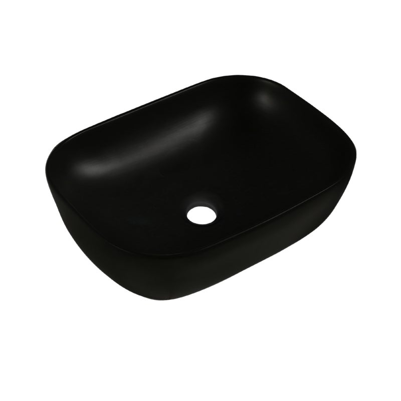 Umywalka nablatowa Westa 32/46/13,5 cm czarna Invena