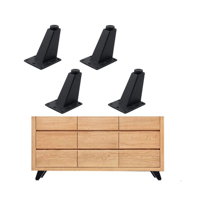 Nogi meblowe do sof, stołów, szafek, stolików kawowych, telewizorów itp., 4 sztuki, 8 x 7,3 x 6,3 cm, stabilne i trwałe