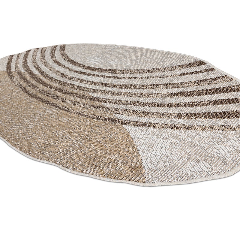 Dywan ORGANIC 2767 sizal Geometryczny ecru / naturalny - nowoczesny nieregularny kształt 133x190 cm