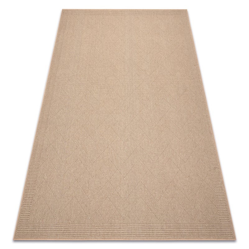 Dywan wełniany VILLA 7636/77800 Zygzak SIZAL, płaskotkany beż 160x230 cm